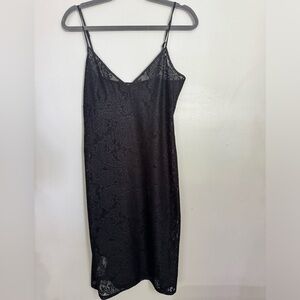 BCBG MaxAzria Rosalind Black Lace Slip Dress